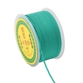 Cordon en nylon vert vif pour tressage de bijoux DIY sur bobine translucide - 2mm 16m/Rouleau / Vert paon