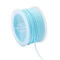 Cordon tressé en nylon bleu clair sur bobine pour bijoux DIY et artisanat manuel - 2mm 16m/Rouleau / Bleu Ciel