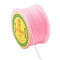 Fil de nylon tressé rose sur bobine pour bijoux DIY et artisanat de nouage - 2mm 16m/Rouleau / Rose