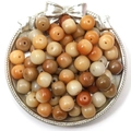 Mix of DIY loose earthy tone cubic beads in a vintage tray for jewelry making - Rounded Cube Bodhi Bead / 10 Pieces/Pack (11x10mm) / Earth Tone