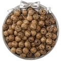 Polished natural wood beads with leopard pattern for DIY jewelry and bracelets - Coconut Wood Round Beads / 20 Pieces/Pack (10mm) / Tiger Print