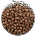 Natural Wenge wood beads with brown grain texture for DIY jewelry making in a silver tray - Coconut Wood Round Beads / 20 Pieces/Pack (8mm) / Brown Texture
