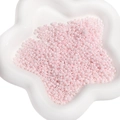 DIY craft supplies featuring premium pale pink glass seed beads in a star-shaped ceramic tray - 20g/Pack (Approx. 500 Pcs) / Light Pink / 3mm