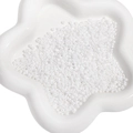 Perles de verre blanches polies pour bijoux DIY dans une coupelle en forme de fleur - Blanc