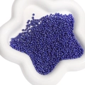 Perles de rocaille en verre bleu foncé brillant pour bijoux DIY dans un plat en étoile - Bleu saphir