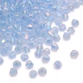 Perles en cristal bleu clair facetté avec revêtement AB pour la création de bijoux DIY - 10g/Paquet (Environ 135 Pièces) / Bleu Ciel