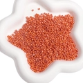 Perles de rocaille orange de qualité dans un plateau étoilé pour création de bijoux - Rouge Orangé