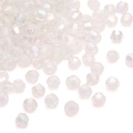 Faceted iridescent crystal diamond beads for DIY handmade jewelry bracelets - 10g/Pack (Approx. 135 Pieces) / White