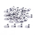 6mm square acrylic alphabet bead with letter E for DIY jewelry and bracelets - Letter E