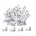 White 6x6mm acrylic square letter J beads for DIY jewelry making and necklaces - Letter J