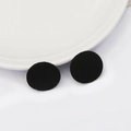 Pair of round black velvet fabric pads for DIY hair accessories and bow making - 25mm (10 Pieces/Pack) / Black