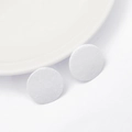 Two white round non-woven fabric pads for DIY hair accessory and ribbon bow crafting - 25mm (10 Pieces/Pack) / White