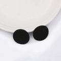 Set of two black circular felt pads for DIY hair accessory making and crafts - 30mm (10 Pieces/Pack) / Black