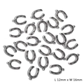 Silver alloy horseshoe charms for DIY jewelry making, vintage style 12mm x 16mm charms - Horseshoe (12X16mm) / Electroplated Antique Silver