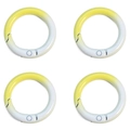 Set of four circular yellow gradient metal spring carabiner rings for DIY keychains - Diameter About 25 (FKY066) / Yellow Series