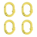 Set di 4 anelli a molla cuore giallo opaco per portachiavi e borse fai da te - Circa 21x28mm (1 Pezzo) / Giallo