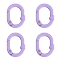 Moschettoni a cuore viola lavanda per portachiavi fai-da-te, set da 4 pezzi - Circa 21x28mm (1 Pezzo) / Viola