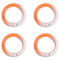 Set of four gradient orange alloy spring O-rings for DIY bags and keychains - Diameter About 25 (FKY066) / Orange Yellow Series