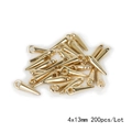 Macro detail of 4x13mm golden cone charms with loops for DIY jewelry making - Spike Style (4x13mm) / Pack of 200 / KC Gold
