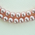 Rosafarbene Glasperlen mit glänzender Oberfläche für DIY-Schmuckarmbänder und Halsketten - 6mm (1,4mm Loch) / Rosa