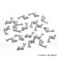 Ciondoli a forma di delfino in argento antico per gioielli fai-da-te, 11 mm x 20 mm - 30 Pezzi/Confezione / Delfino (11x20mm)