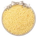 Gepolijste lichtgele glazen rocailles voor DIY-sieraden in een zilveren dienblad - 10g/Pak (ca. 660 stuks) / Ivoor Geel / 2.0mm