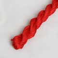 Vibrant red braided cord for DIY jewelry making with silky finish and twisted texture - 1.0mm 24 Meters/Roll / Red