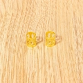 Zwei goldene zylindrische hohle Metallperlen für Schmuckherstellung und Haardekoration - 8*9mm / Gold