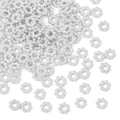 Silver plated alloy plum flower spacer beads for DIY jewelry making and handmade necklaces - 4mm Diameter (200 Pcs/Pack) / Electroplated Silver
