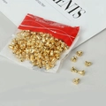 Golden metal butterfly ear backs and bullet earring stoppers in transparent DIY set - Bullet-Shaped / Medium-sized Large Capacity / Gold