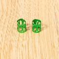 Grüne ausgehöhlte Metallperlen aus Aluminium für Haarzöpfe und DIY-Schmuckherstellung - 8*9mm / Grün