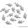 Antique silver sea turtle pendant charm for DIY jewelry making 12mm x 22mm - Sea Turtle (12x19mm)