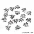 Antique silver elephant charm for DIY jewelry making, alloy metal pendant 15mm x 17mm - Elephant (15x17mm)