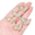Iridiserende acryl eenhoorn kralen voor DIY sieraden en armbanden set van 5 stuks - 25x26mm (2 Stuks/Verpakking) / Transparant Lichtgeel