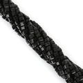 Strand of 8mm faceted square glass crystal beads in black for DIY jewelry making - 8mm (20 Pieces/Pack) / Black