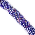8mm dark blue square glass crystal beads with metallic AB coating for DIY jewelry - 8mm (20 Pieces/Pack) / Deep Blue AB