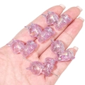 Irillerende lavendel eenhoorn acryl kralen voor DIY kettingen en handgemaakte sieraden - 25x26mm (2 Stuks/Verpakking) / Transparant Paars