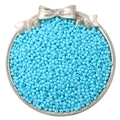 2mm sky blue glass seed beads for DIY jewelry making in elegant silver bow tray - Sky Blue