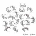 Set of 16mm antique silver moon face charms for DIY jewelry making and pendants - Moon Face (12X16mm) / Electroplated Antique Silver
