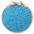 2-3mm bright blue oil-painted glass seed beads for DIY jewelry making and crafting - Lake Blue