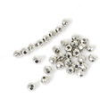 Detail van zilveren gefacetteerde CCB-tussendoortjes voor doe-het-zelf sieraden maken - Gefacetteerde Bal (6mm, 300 Stuks/Verpakking) / Zilver