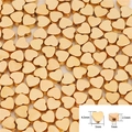 Detailed size specifications for gold-plated heart-shaped beads with a 1mm threading hole - Vertical Hole Heart / 100 Pieces/Pack (4.5x5mm) / KC Gold