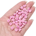 Perles en acrylique bicolores rose en forme de cœur pour bijoux DIY artisanaux - Corde Rose avec Coeur Rose