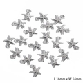 Silver starfish alloy charms with radial texture and hooks for handmade DIY jewelry crafting - Starfish (14X16mm) / Electroplated Antique Silver