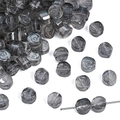 Translucent smoke gray rose-shaped glass bead for DIY bracelet and necklace making - Rose / 10 Pieces/Pack (Approx. 6mm) / Gray