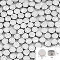 Polierte silberne CCB-Abstandshalter-Perlen für Schmuck, 6mm x 3mm mit 1mm Lochgröße - Zylinder / 100 Stück/Packung (6x3mm) / Silber