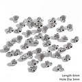 6mm antique silver alloy column spacer beads with 3mm hole for DIY jewelry making - Hollow Carved Style (BJI1048) / Length 6mm Hole 3mm (20 Pieces/Pack)