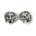 Dijes de cabeza de león en plata antigua para bisutería DIY de aleación de zinc - Cabeza de León Plata Antigua Galvanizada (11x12mm)