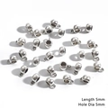 Bright silver alloy DIY spacer bead charm with 5mm large hole for jewelry making - Large Hole Smooth Style (BJI1048)