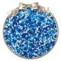 Mixed blue and white 2-3mm painted glass seed beads for DIY handmade jewelry crafting - Blue Series